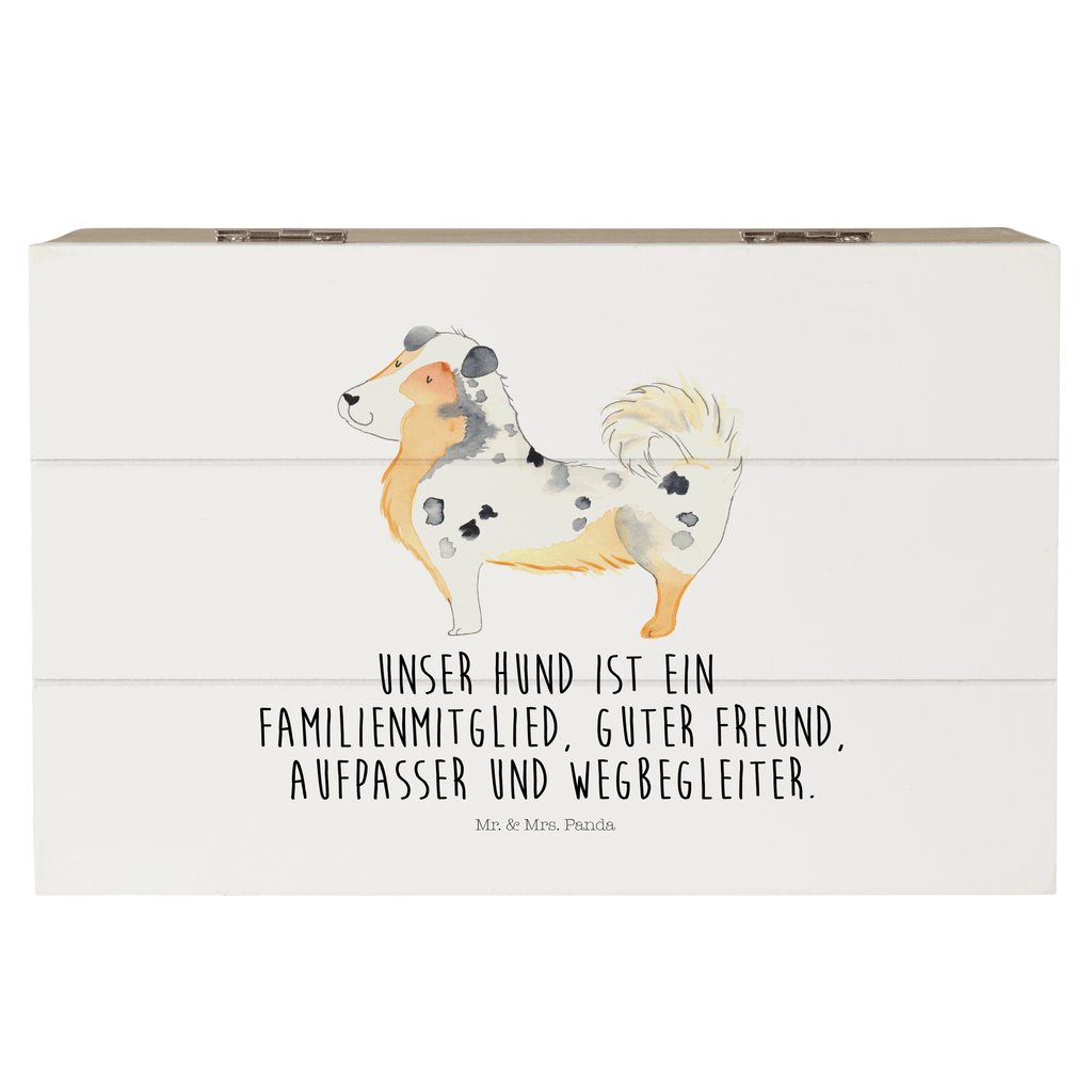 Holzkiste Australien Shepherd Holzkiste, Kiste, Schatzkiste, Truhe, Schatulle, XXL, Erinnerungsbox, Erinnerungskiste, Dekokiste, Aufbewahrungsbox, Hund, Hundemotiv, Haustier, Hunderasse, Tierliebhaber, Hundebesitzer, Sprüche, Australien Shepherd, Shepherd, Hundeliebe, Familienhund, Spruch