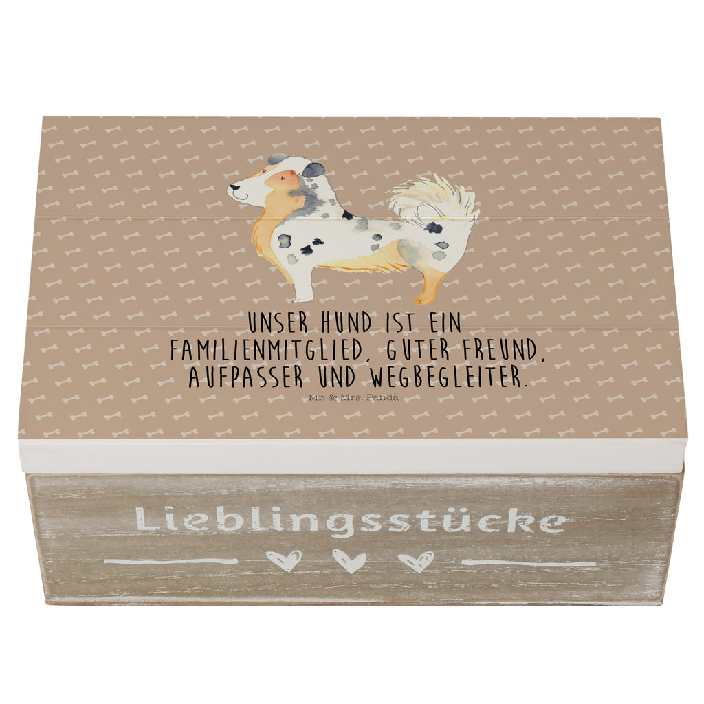 Holzkiste Australien Shepherd Holzkiste, Kiste, Schatzkiste, Truhe, Schatulle, XXL, Erinnerungsbox, Erinnerungskiste, Dekokiste, Aufbewahrungsbox, Hund, Hundemotiv, Haustier, Hunderasse, Tierliebhaber, Hundebesitzer, Sprüche, Australien Shepherd, Shepherd, Hundeliebe, Familienhund, Spruch
