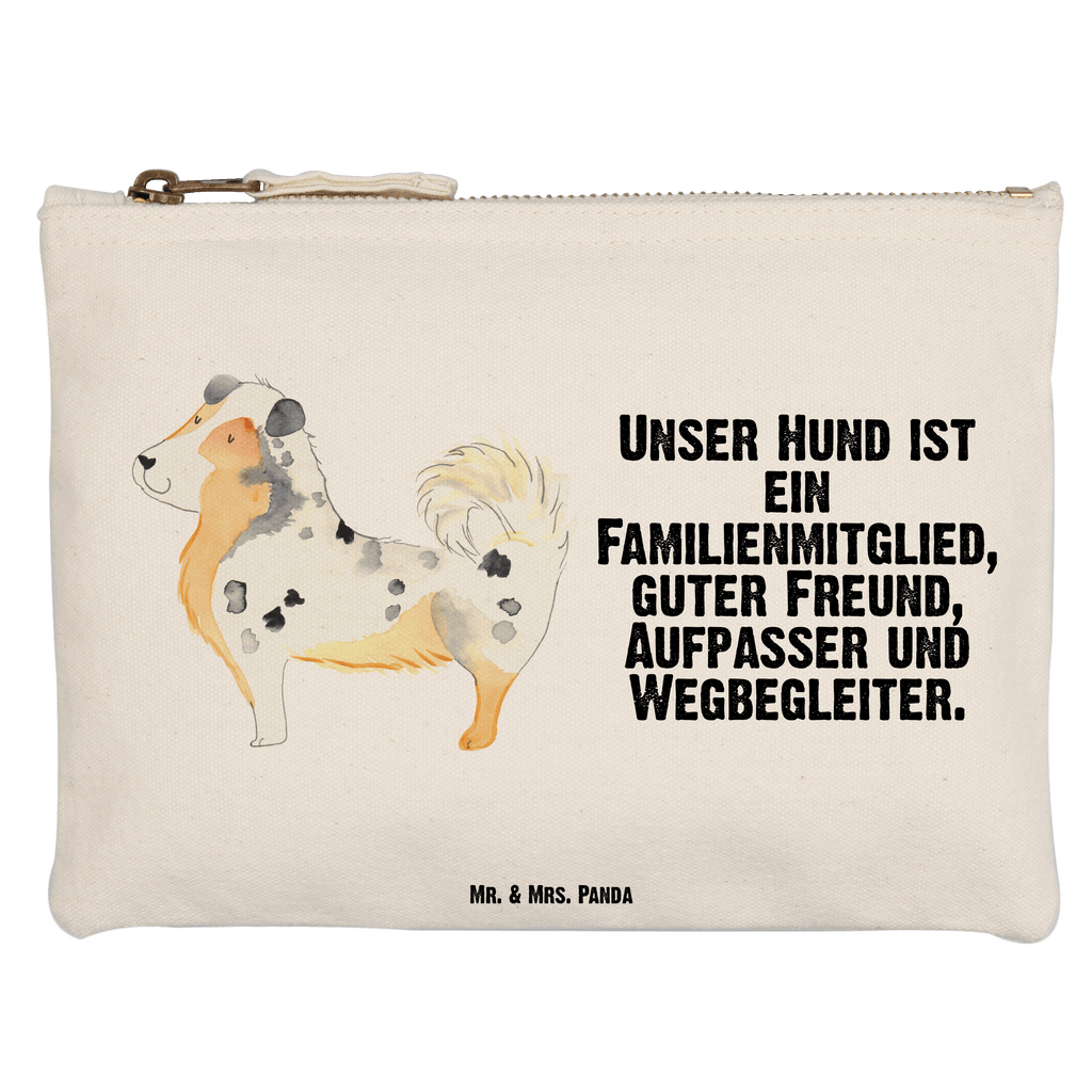 Schminktasche Australien Shepherd Schminktasche, Kosmetiktasche, Kosmetikbeutel, Stiftemäppchen, Etui, Federmappe, Makeup, XXL, Schminketui, Kosmetiketui, Schlamperetui, Hund, Hundemotiv, Haustier, Hunderasse, Tierliebhaber, Hundebesitzer, Sprüche, Australien Shepherd, Shepherd, Hundeliebe, Familienhund, Spruch