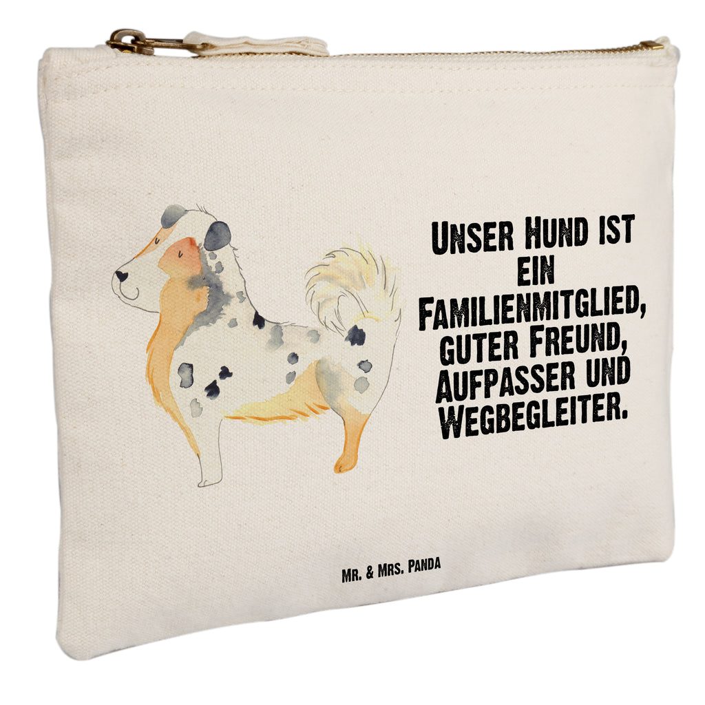 Schminktasche Australien Shepherd Schminktasche, Kosmetiktasche, Kosmetikbeutel, Stiftemäppchen, Etui, Federmappe, Makeup, XXL, Schminketui, Kosmetiketui, Schlamperetui, Hund, Hundemotiv, Haustier, Hunderasse, Tierliebhaber, Hundebesitzer, Sprüche, Australien Shepherd, Shepherd, Hundeliebe, Familienhund, Spruch