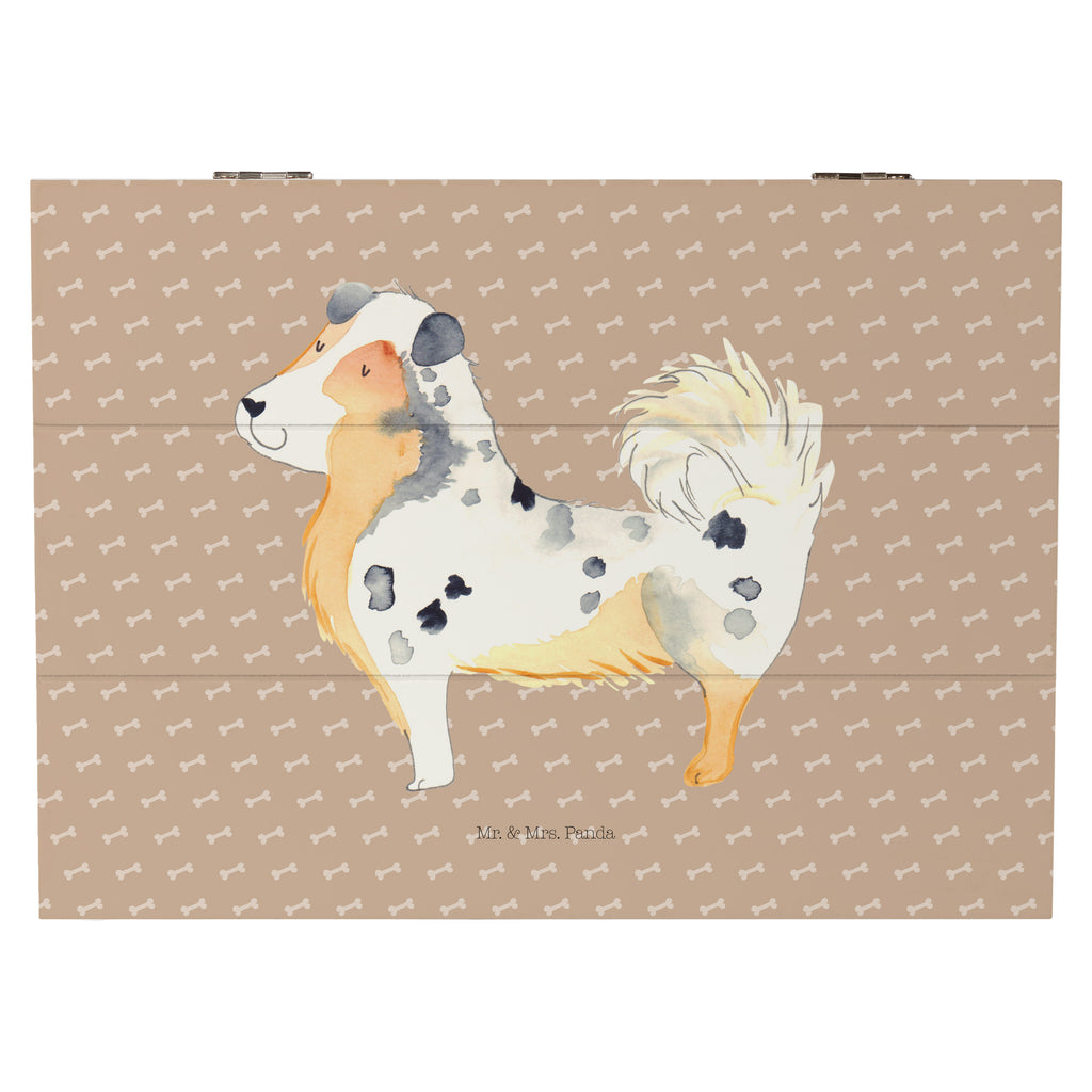 Holzkiste Australien Shepherd Holzkiste, Kiste, Schatzkiste, Truhe, Schatulle, XXL, Erinnerungsbox, Erinnerungskiste, Dekokiste, Aufbewahrungsbox, Hund, Hundemotiv, Haustier, Hunderasse, Tierliebhaber, Hundebesitzer, Sprüche, Australien Shepherd, Shepherd, Hundeliebe, Familienhund, Spruch