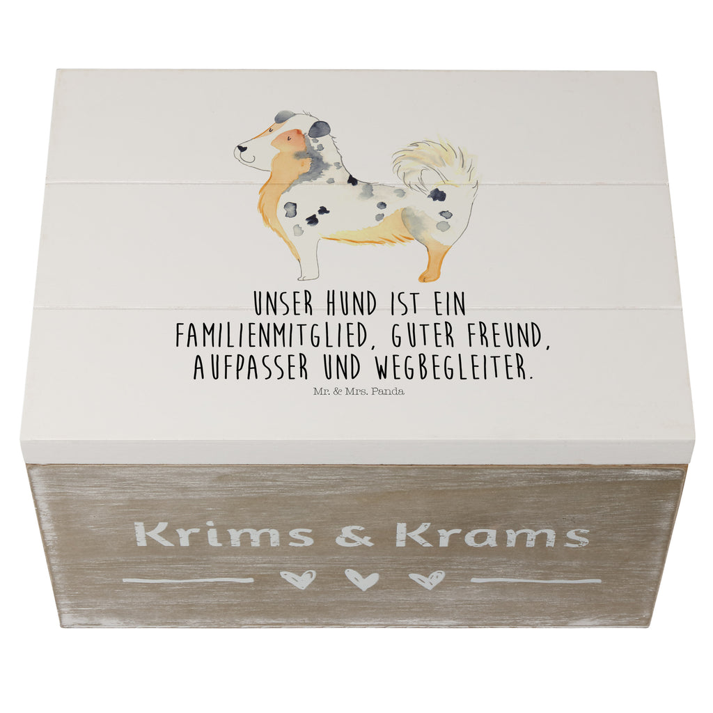 Holzkiste Australien Shepherd Holzkiste, Kiste, Schatzkiste, Truhe, Schatulle, XXL, Erinnerungsbox, Erinnerungskiste, Dekokiste, Aufbewahrungsbox, Hund, Hundemotiv, Haustier, Hunderasse, Tierliebhaber, Hundebesitzer, Sprüche, Australien Shepherd, Shepherd, Hundeliebe, Familienhund, Spruch
