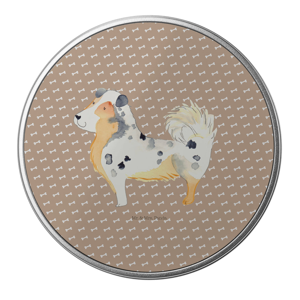 Blechdose rund Australien Shepherd Metalldose, Keksdose, Dose, Vorratsdose, Geschenkbox, Hund, Hundemotiv, Haustier, Hunderasse, Tierliebhaber, Hundebesitzer, Sprüche, Australien Shepherd, Shepherd, Hundeliebe, Familienhund, Spruch