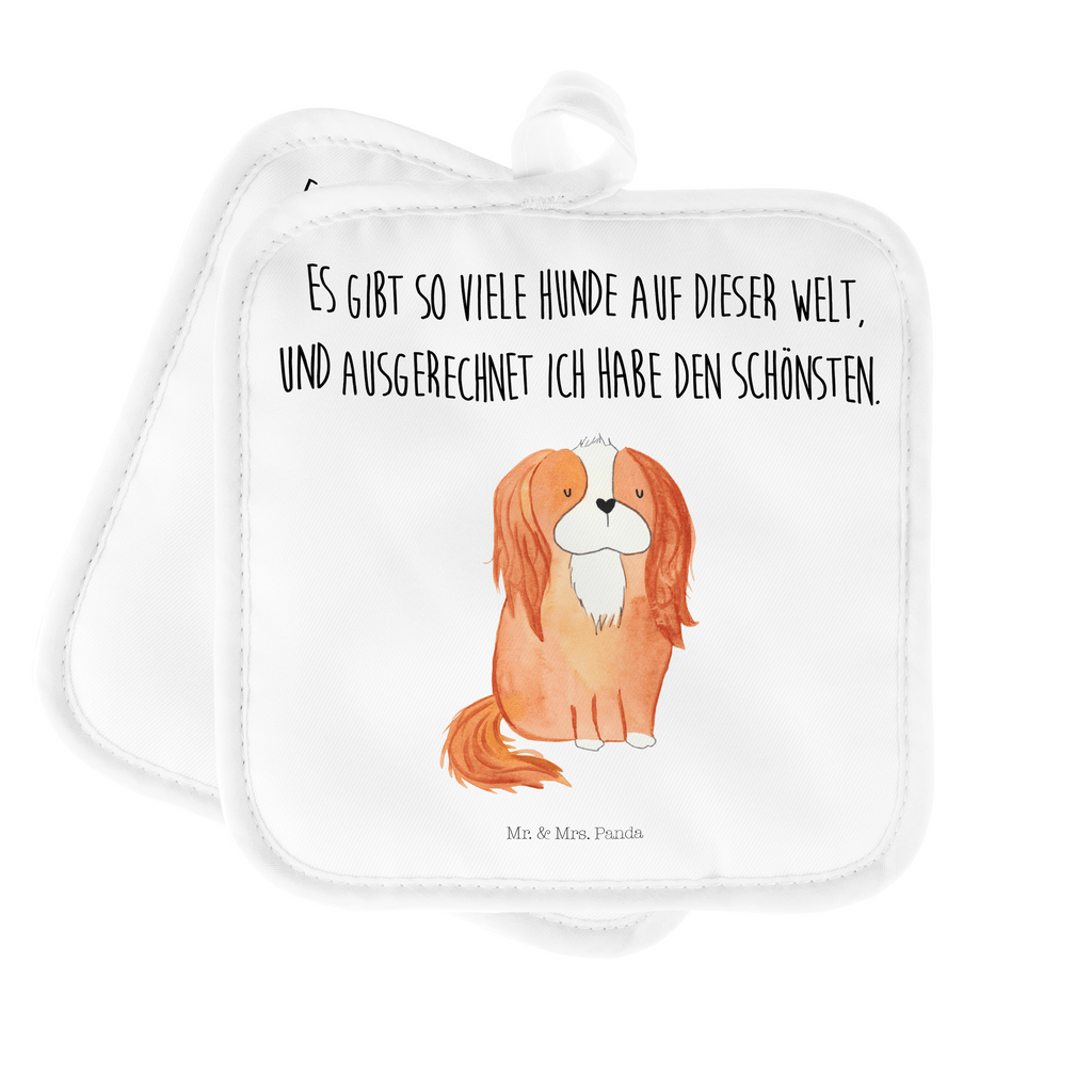 2er Set Topflappen  Cavalier King Charles Spaniel Topflappen, Topfuntersetzer, Ofenhandschuh, Topflappen Set, Topflappen lustig, Topflappen mit Spruch, Hund, Hundemotiv, Haustier, Hunderasse, Tierliebhaber, Hundebesitzer, Sprüche, Cavalier King Charles Spaniel, Cockerspaniel, Spaniel, Spruch, schönster Hund