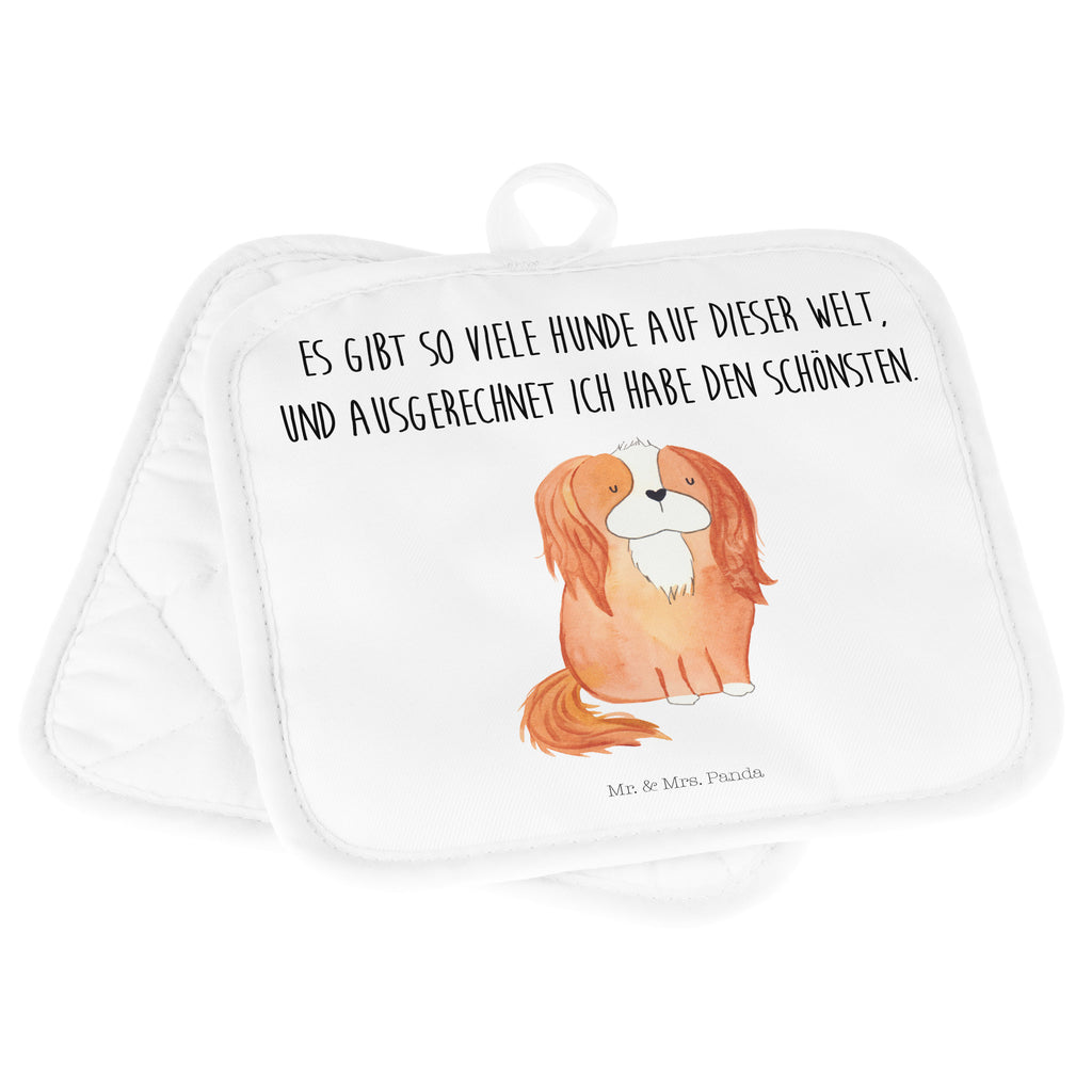 2er Set Topflappen  Cavalier King Charles Spaniel Topflappen, Topfuntersetzer, Ofenhandschuh, Topflappen Set, Topflappen lustig, Topflappen mit Spruch, Hund, Hundemotiv, Haustier, Hunderasse, Tierliebhaber, Hundebesitzer, Sprüche, Cavalier King Charles Spaniel, Cockerspaniel, Spaniel, Spruch, schönster Hund