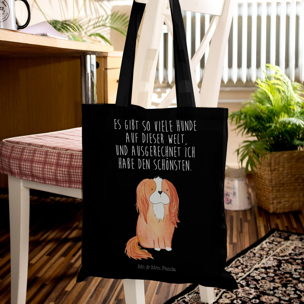 Tragetasche Cavalier King Charles Spaniel Beuteltasche, Beutel, Einkaufstasche, Jutebeutel, Stoffbeutel, Hund, Hundemotiv, Haustier, Hunderasse, Tierliebhaber, Hundebesitzer, Sprüche, Cavalier King Charles Spaniel, Cockerspaniel, Spaniel, Spruch, schönster Hund