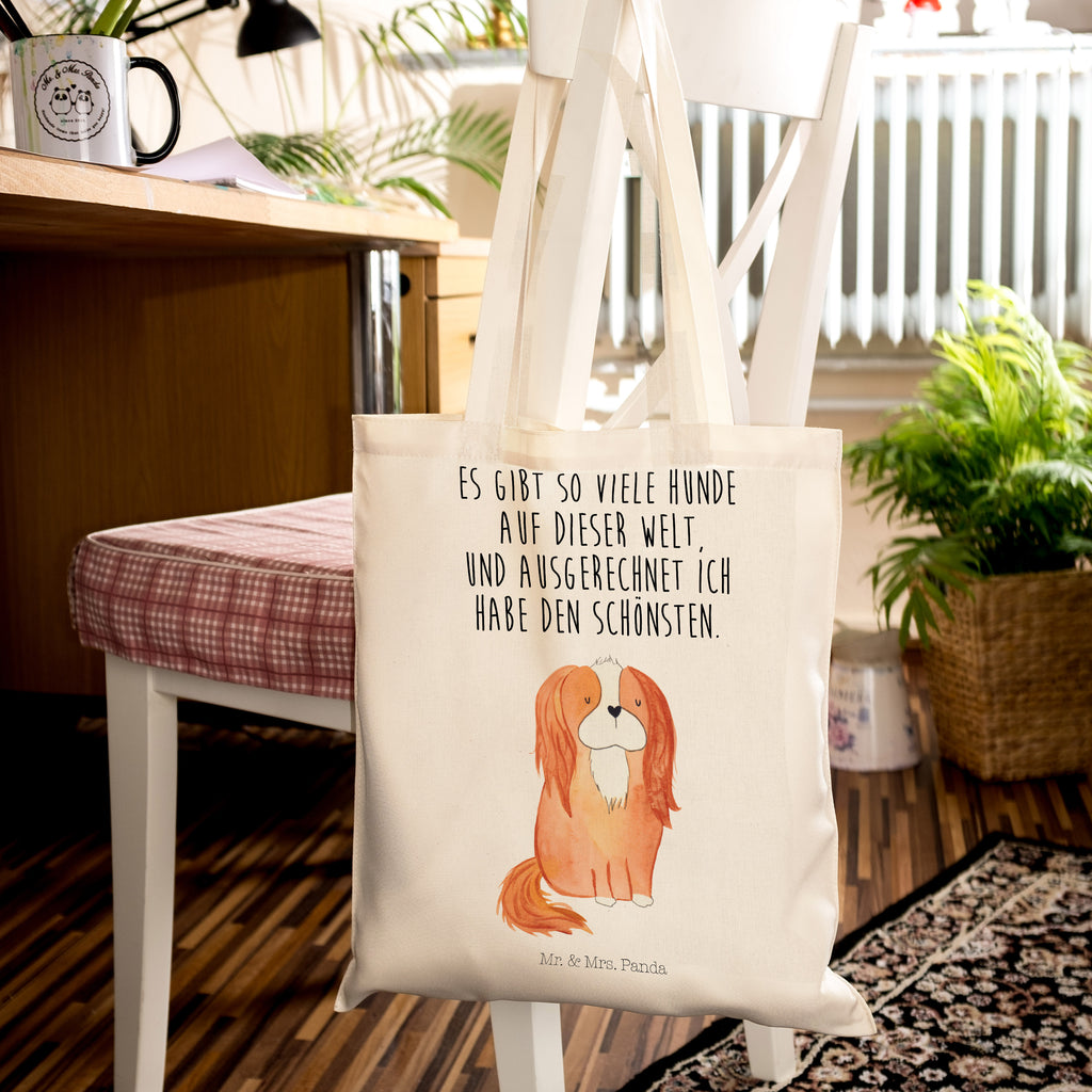 Tragetasche Cavalier King Charles Spaniel Beuteltasche, Beutel, Einkaufstasche, Jutebeutel, Stoffbeutel, Hund, Hundemotiv, Haustier, Hunderasse, Tierliebhaber, Hundebesitzer, Sprüche, Cavalier King Charles Spaniel, Cockerspaniel, Spaniel, Spruch, schönster Hund
