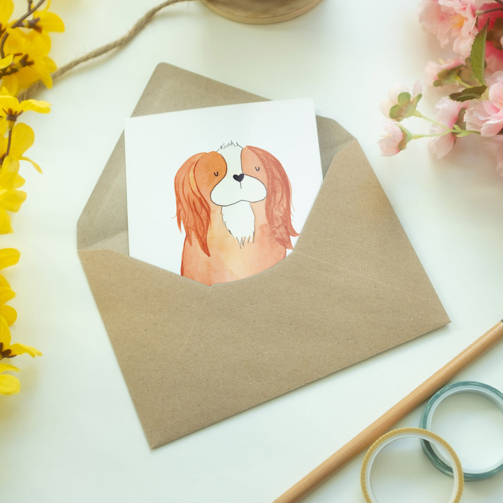 Grußkarte Cavalier King Charles Spaniel Klappkarte, Einladungskarte, Glückwunschkarte, Hochzeitskarte, Geburtstagskarte, Karte, Hund, Hundemotiv, Haustier, Hunderasse, Tierliebhaber, Hundebesitzer, Sprüche, Cavalier King Charles Spaniel, Cockerspaniel, Spaniel, Spruch, schönster Hund