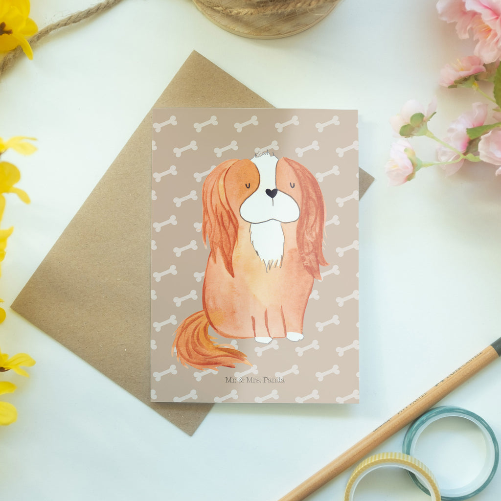 Grußkarte Cavalier King Charles Spaniel Klappkarte, Einladungskarte, Glückwunschkarte, Hochzeitskarte, Geburtstagskarte, Karte, Hund, Hundemotiv, Haustier, Hunderasse, Tierliebhaber, Hundebesitzer, Sprüche, Cavalier King Charles Spaniel, Cockerspaniel, Spaniel, Spruch, schönster Hund