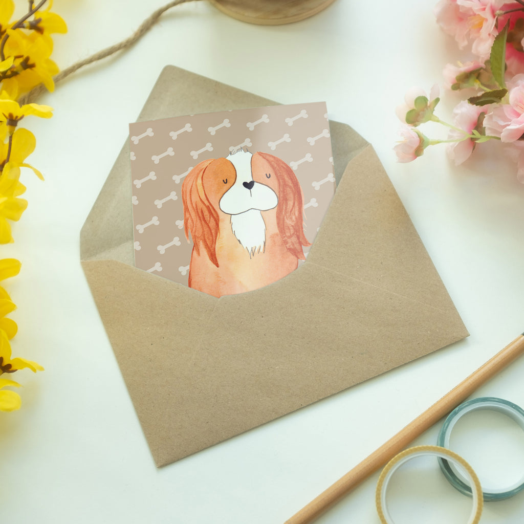Grußkarte Cavalier King Charles Spaniel Klappkarte, Einladungskarte, Glückwunschkarte, Hochzeitskarte, Geburtstagskarte, Karte, Hund, Hundemotiv, Haustier, Hunderasse, Tierliebhaber, Hundebesitzer, Sprüche, Cavalier King Charles Spaniel, Cockerspaniel, Spaniel, Spruch, schönster Hund
