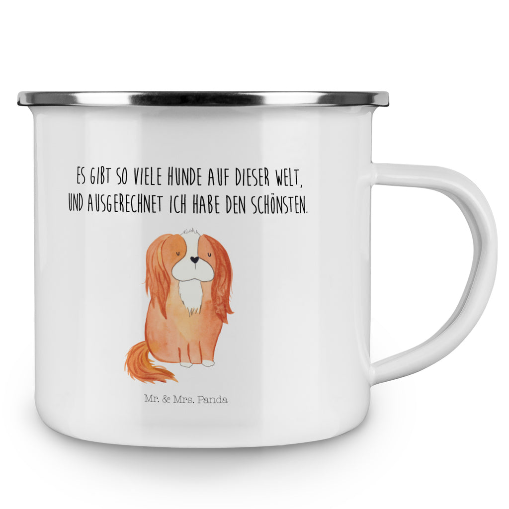Camping Emaille Tasse Cavalier King Charles Spaniel Campingtasse, Trinkbecher, Metalltasse, Outdoor Tasse, Emaille Trinkbecher, Blechtasse Outdoor, Emaille Campingbecher, Edelstahl Trinkbecher, Metalltasse für Camping, Kaffee Blechtasse, Camping Tasse Metall, Hund, Hundemotiv, Haustier, Hunderasse, Tierliebhaber, Hundebesitzer, Sprüche, Cavalier King Charles Spaniel, Cockerspaniel, Spaniel, Spruch, schönster Hund
