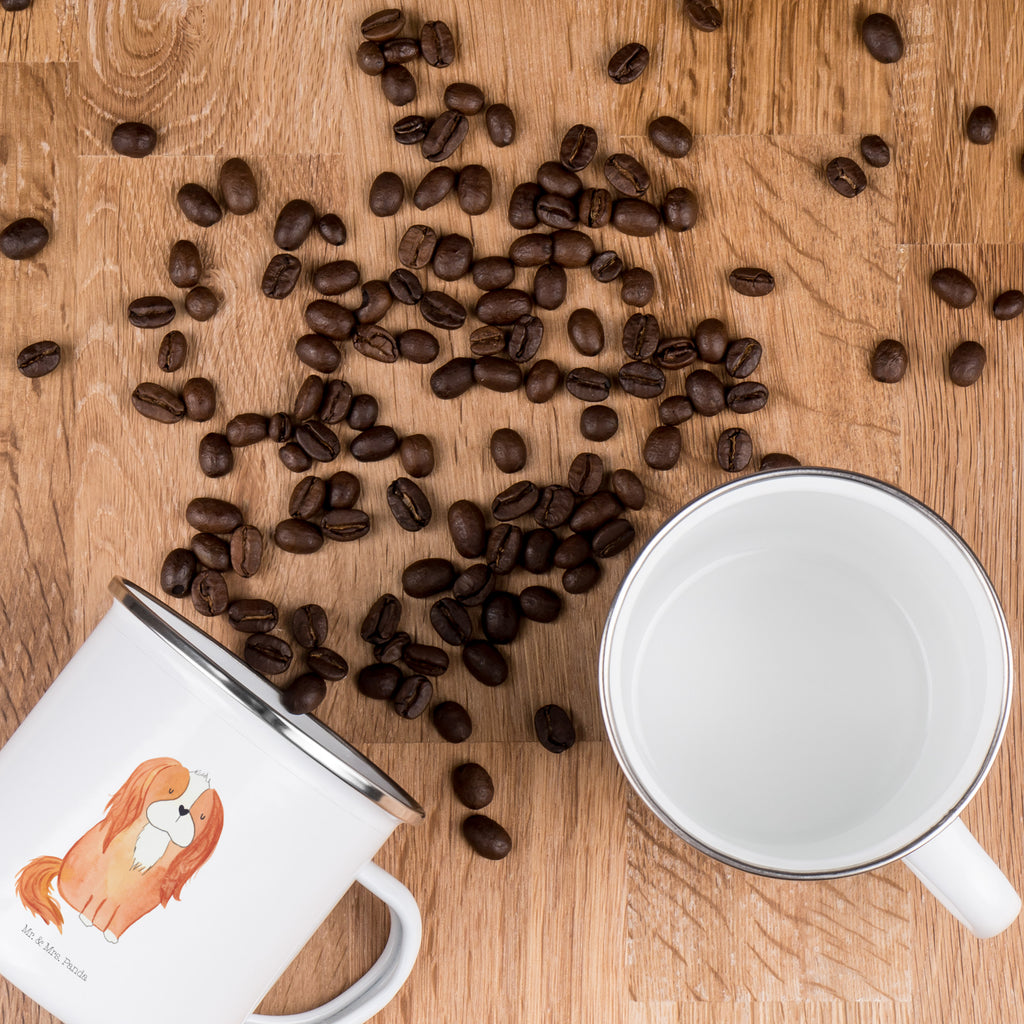 Camping Emaille Tasse Cavalier King Charles Spaniel Campingtasse, Trinkbecher, Metalltasse, Outdoor Tasse, Emaille Trinkbecher, Blechtasse Outdoor, Emaille Campingbecher, Edelstahl Trinkbecher, Metalltasse für Camping, Kaffee Blechtasse, Camping Tasse Metall, Hund, Hundemotiv, Haustier, Hunderasse, Tierliebhaber, Hundebesitzer, Sprüche, Cavalier King Charles Spaniel, Cockerspaniel, Spaniel, Spruch, schönster Hund