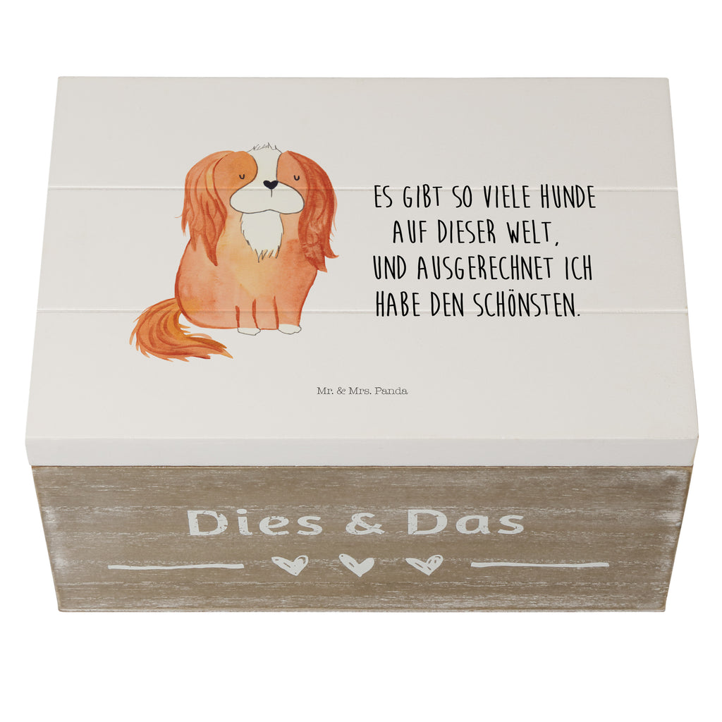 Holzkiste Cavalier King Charles Spaniel Holzkiste, Kiste, Schatzkiste, Truhe, Schatulle, XXL, Erinnerungsbox, Erinnerungskiste, Dekokiste, Aufbewahrungsbox, Hund, Hundemotiv, Haustier, Hunderasse, Tierliebhaber, Hundebesitzer, Sprüche, Cavalier King Charles Spaniel, Cockerspaniel, Spaniel, Spruch, schönster Hund