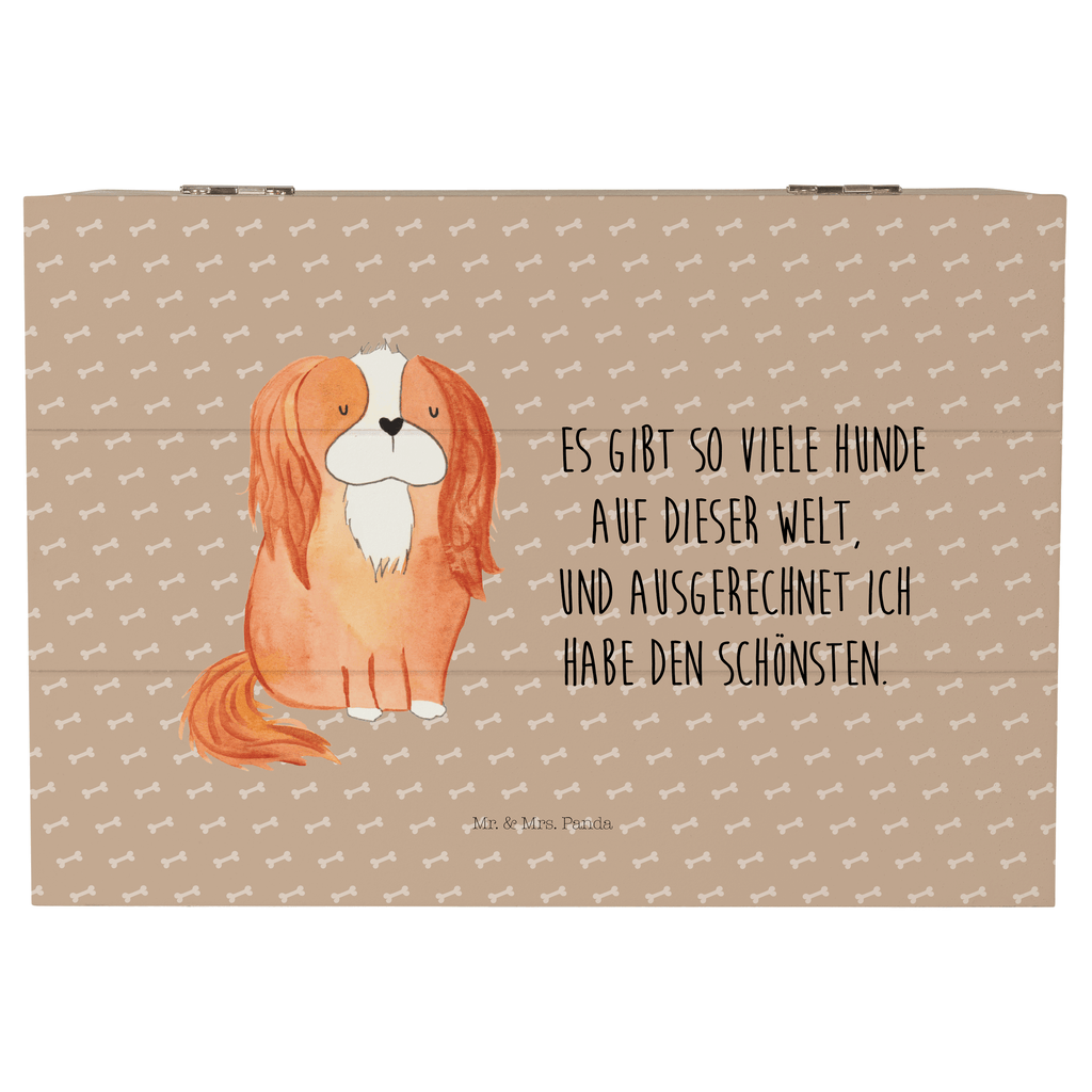 Holzkiste Cavalier King Charles Spaniel Holzkiste, Kiste, Schatzkiste, Truhe, Schatulle, XXL, Erinnerungsbox, Erinnerungskiste, Dekokiste, Aufbewahrungsbox, Hund, Hundemotiv, Haustier, Hunderasse, Tierliebhaber, Hundebesitzer, Sprüche, Cavalier King Charles Spaniel, Cockerspaniel, Spaniel, Spruch, schönster Hund