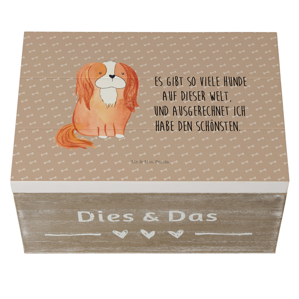 Holzkiste Cavalier King Charles Spaniel Holzkiste, Kiste, Schatzkiste, Truhe, Schatulle, XXL, Erinnerungsbox, Erinnerungskiste, Dekokiste, Aufbewahrungsbox, Hund, Hundemotiv, Haustier, Hunderasse, Tierliebhaber, Hundebesitzer, Sprüche, Cavalier King Charles Spaniel, Cockerspaniel, Spaniel, Spruch, schönster Hund
