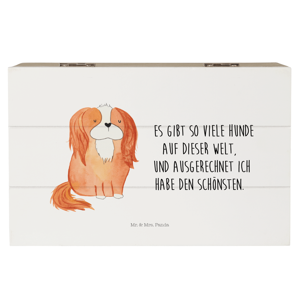 Holzkiste Cavalier King Charles Spaniel Holzkiste, Kiste, Schatzkiste, Truhe, Schatulle, XXL, Erinnerungsbox, Erinnerungskiste, Dekokiste, Aufbewahrungsbox, Hund, Hundemotiv, Haustier, Hunderasse, Tierliebhaber, Hundebesitzer, Sprüche, Cavalier King Charles Spaniel, Cockerspaniel, Spaniel, Spruch, schönster Hund