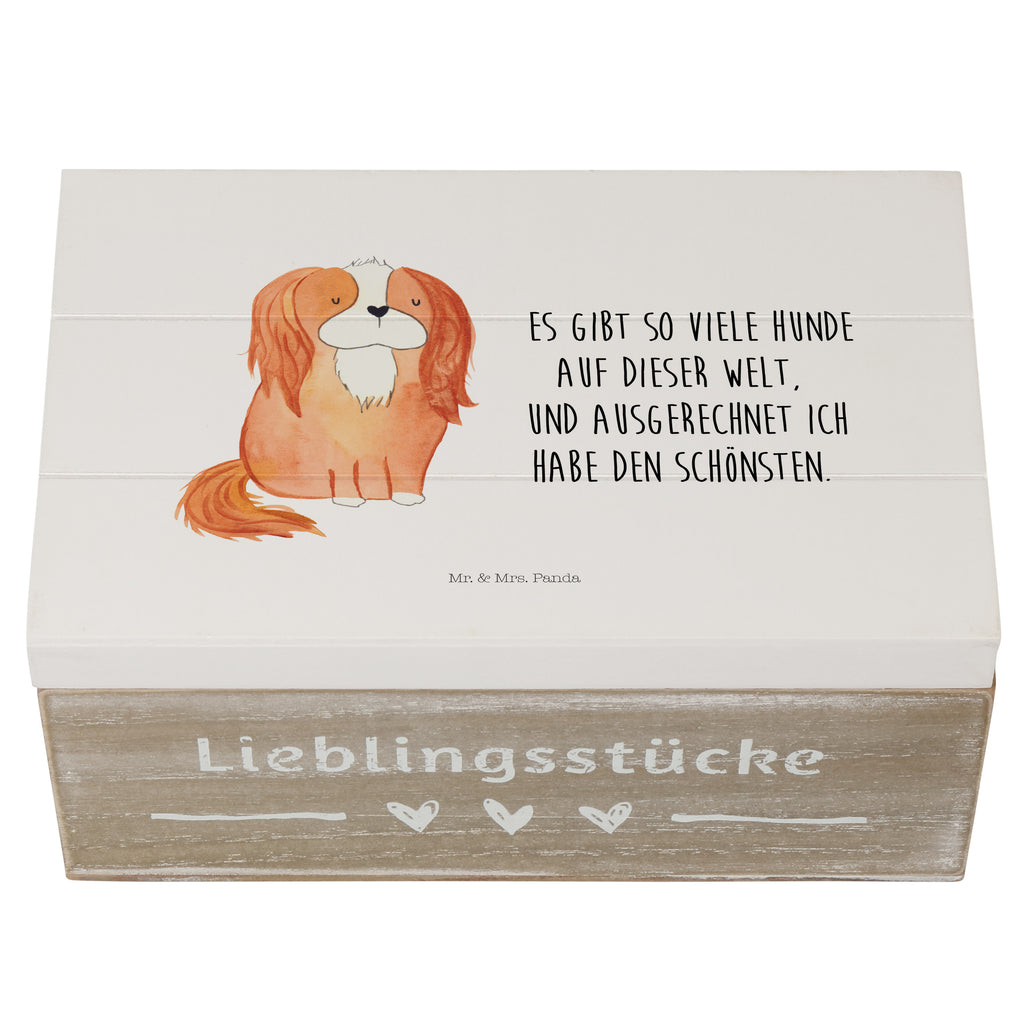 Holzkiste Cavalier King Charles Spaniel Holzkiste, Kiste, Schatzkiste, Truhe, Schatulle, XXL, Erinnerungsbox, Erinnerungskiste, Dekokiste, Aufbewahrungsbox, Hund, Hundemotiv, Haustier, Hunderasse, Tierliebhaber, Hundebesitzer, Sprüche, Cavalier King Charles Spaniel, Cockerspaniel, Spaniel, Spruch, schönster Hund
