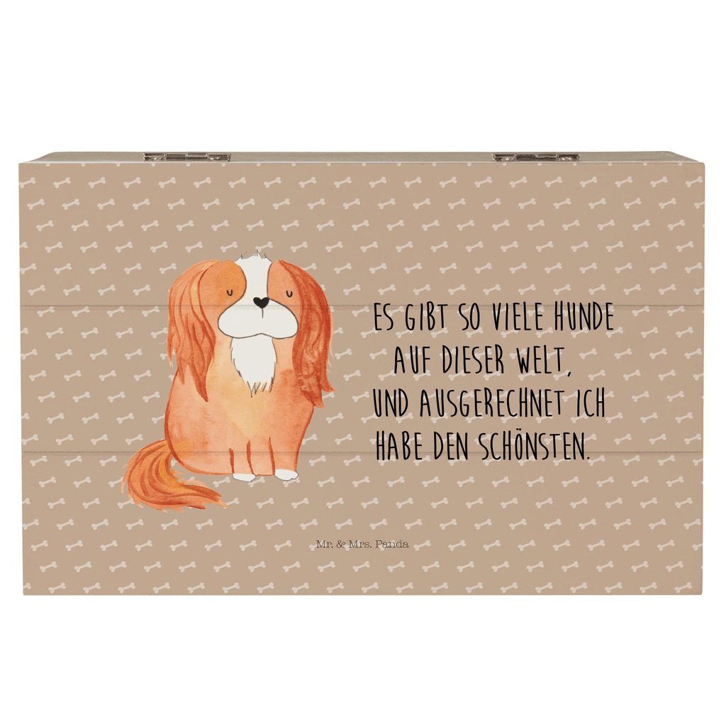 Holzkiste Cavalier King Charles Spaniel Holzkiste, Kiste, Schatzkiste, Truhe, Schatulle, XXL, Erinnerungsbox, Erinnerungskiste, Dekokiste, Aufbewahrungsbox, Hund, Hundemotiv, Haustier, Hunderasse, Tierliebhaber, Hundebesitzer, Sprüche, Cavalier King Charles Spaniel, Cockerspaniel, Spaniel, Spruch, schönster Hund