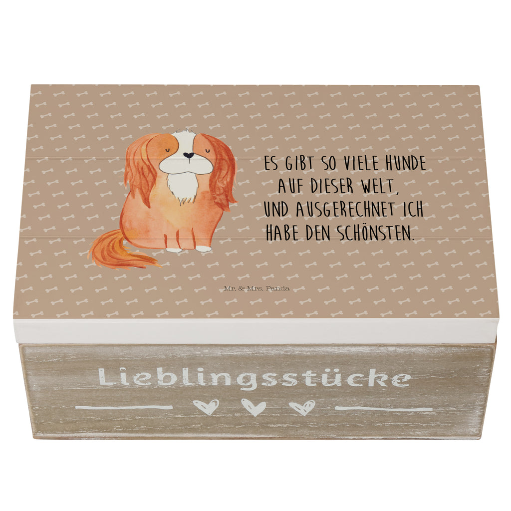 Holzkiste Cavalier King Charles Spaniel Holzkiste, Kiste, Schatzkiste, Truhe, Schatulle, XXL, Erinnerungsbox, Erinnerungskiste, Dekokiste, Aufbewahrungsbox, Hund, Hundemotiv, Haustier, Hunderasse, Tierliebhaber, Hundebesitzer, Sprüche, Cavalier King Charles Spaniel, Cockerspaniel, Spaniel, Spruch, schönster Hund