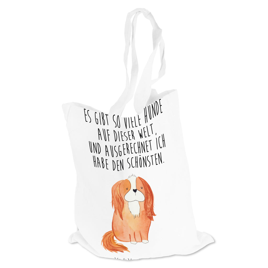 Tragetasche Cavalier King Charles Spaniel Beuteltasche, Beutel, Einkaufstasche, Jutebeutel, Stoffbeutel, Hund, Hundemotiv, Haustier, Hunderasse, Tierliebhaber, Hundebesitzer, Sprüche, Cavalier King Charles Spaniel, Cockerspaniel, Spaniel, Spruch, schönster Hund