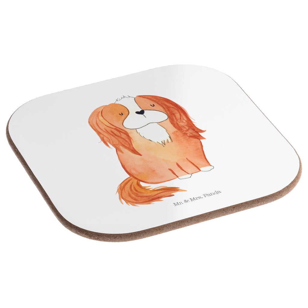 Quadratische Untersetzer Cavalier King Charles Spaniel Bierdeckel, Glasuntersetzer, Untersetzer Gläser, Getränkeuntersetzer, Hund, Hundemotiv, Haustier, Hunderasse, Tierliebhaber, Hundebesitzer, Sprüche, Cavalier King Charles Spaniel, Cockerspaniel, Spaniel, Spruch, schönster Hund