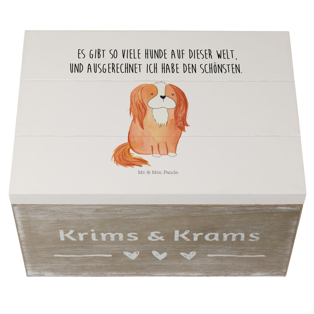 Holzkiste Cavalier King Charles Spaniel Holzkiste, Kiste, Schatzkiste, Truhe, Schatulle, XXL, Erinnerungsbox, Erinnerungskiste, Dekokiste, Aufbewahrungsbox, Hund, Hundemotiv, Haustier, Hunderasse, Tierliebhaber, Hundebesitzer, Sprüche, Cavalier King Charles Spaniel, Cockerspaniel, Spaniel, Spruch, schönster Hund