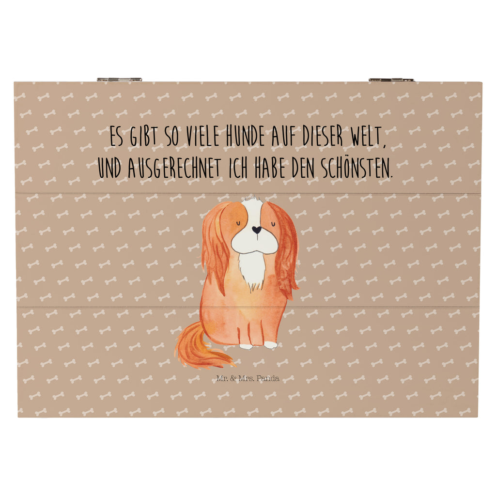 Holzkiste Cavalier King Charles Spaniel Holzkiste, Kiste, Schatzkiste, Truhe, Schatulle, XXL, Erinnerungsbox, Erinnerungskiste, Dekokiste, Aufbewahrungsbox, Hund, Hundemotiv, Haustier, Hunderasse, Tierliebhaber, Hundebesitzer, Sprüche, Cavalier King Charles Spaniel, Cockerspaniel, Spaniel, Spruch, schönster Hund