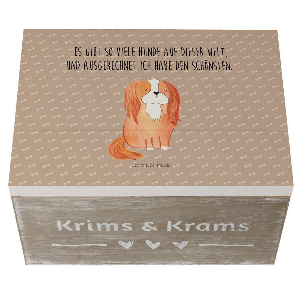 Holzkiste Cavalier King Charles Spaniel Holzkiste, Kiste, Schatzkiste, Truhe, Schatulle, XXL, Erinnerungsbox, Erinnerungskiste, Dekokiste, Aufbewahrungsbox, Hund, Hundemotiv, Haustier, Hunderasse, Tierliebhaber, Hundebesitzer, Sprüche, Cavalier King Charles Spaniel, Cockerspaniel, Spaniel, Spruch, schönster Hund