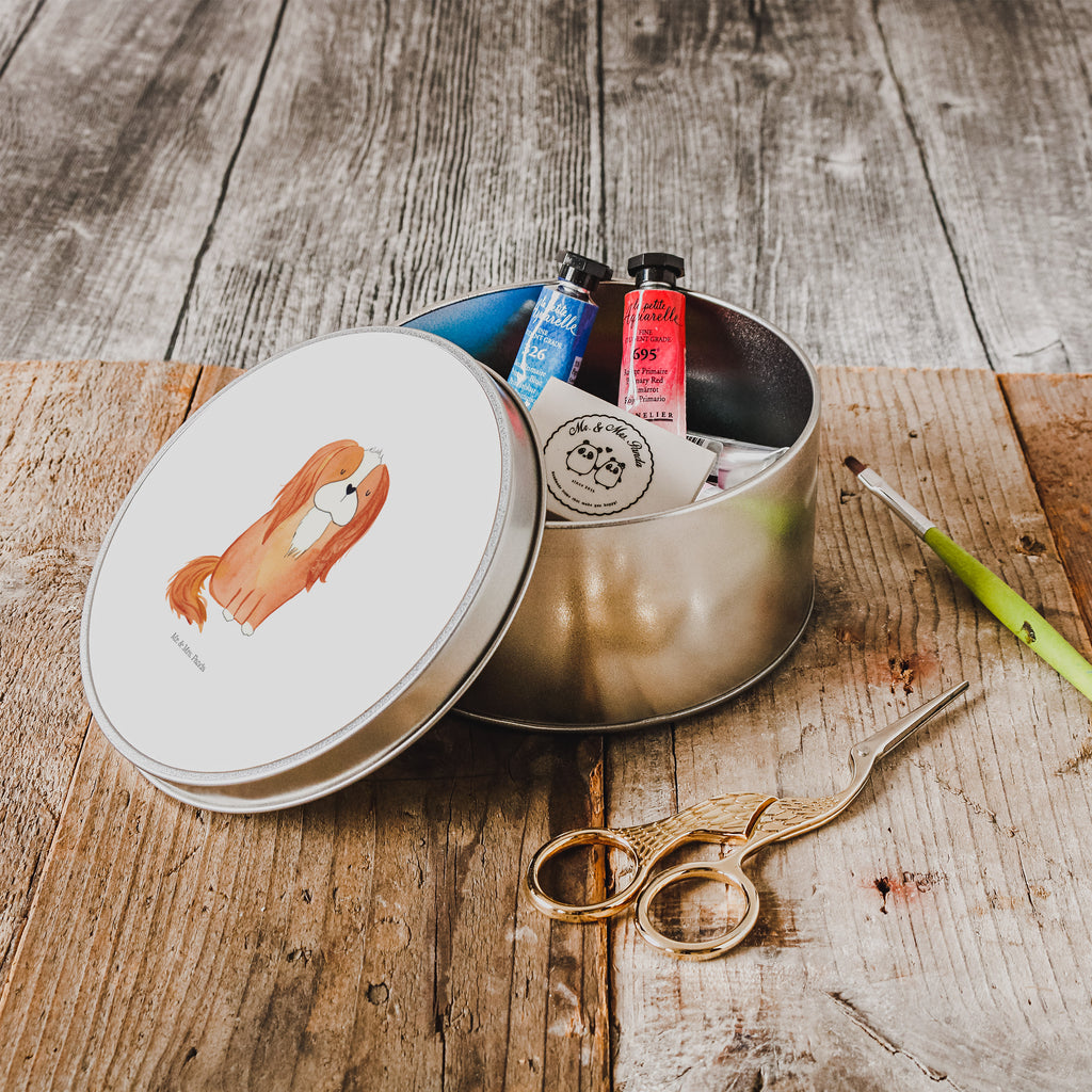 Blechdose rund Cavalier King Charles Spaniel Metalldose, Keksdose, Dose, Vorratsdose, Geschenkbox, Hund, Hundemotiv, Haustier, Hunderasse, Tierliebhaber, Hundebesitzer, Sprüche, Cavalier King Charles Spaniel, Cockerspaniel, Spaniel, Spruch, schönster Hund