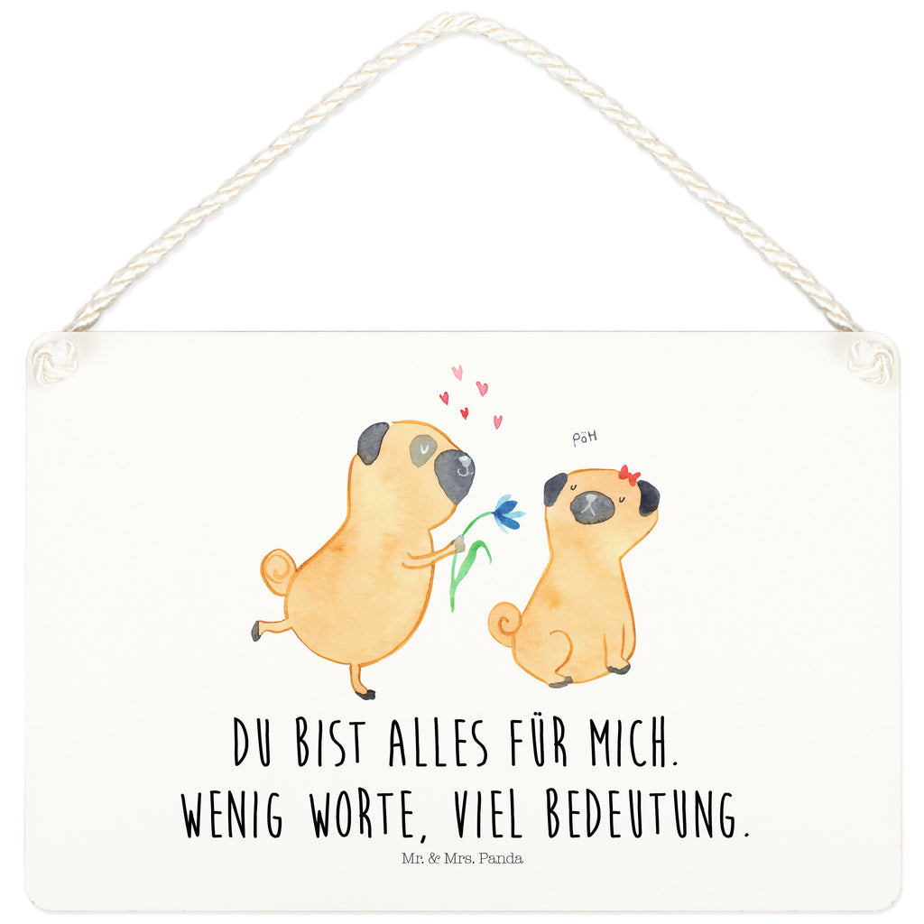 Deko Schild Mops verliebt  	Mops, Möpse, Hund, Hundeliebe, verliebt, Liebe, Liebesspruch. Verlobt, Geschenk Freund, Partner Dekoschild, Deko Schild, Schild, Tür Schild, Türschild, Holzschild, Wandschild, Wanddeko  Hund, Hundemotiv, Haustier, Hunderasse, Tierliebhaber, Hundebesitzer, Sprüche