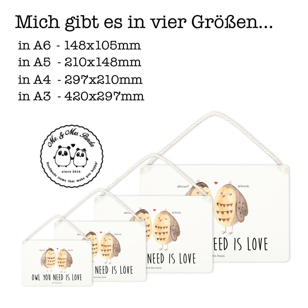 Deko Schild Eule Liebe Dekoschild, Deko Schild, Schild, Tür Schild, Türschild, Holzschild, Wandschild, Wanddeko, Eule, Eule Deko, Liebe, Hochzeit Spruch, Owl, All you need is love, Liebe Spruch, Freundin Geschenk, Freund, Wortspiel lustig