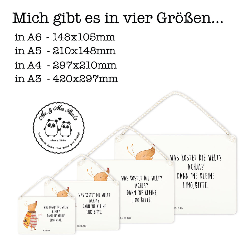 Deko Schild Nachtfalter mit Fähnchen Dekoschild, Deko Schild, Schild, Tür Schild, Türschild, Holzschild, Wandschild, Wanddeko, Tiermotive, Gute Laune, lustige Sprüche, Tiere, Nachtfalter, Käfer, Spruch lustig, Spruch witzig, süß, niedlich, Küche Deko, Was kostet die Welt