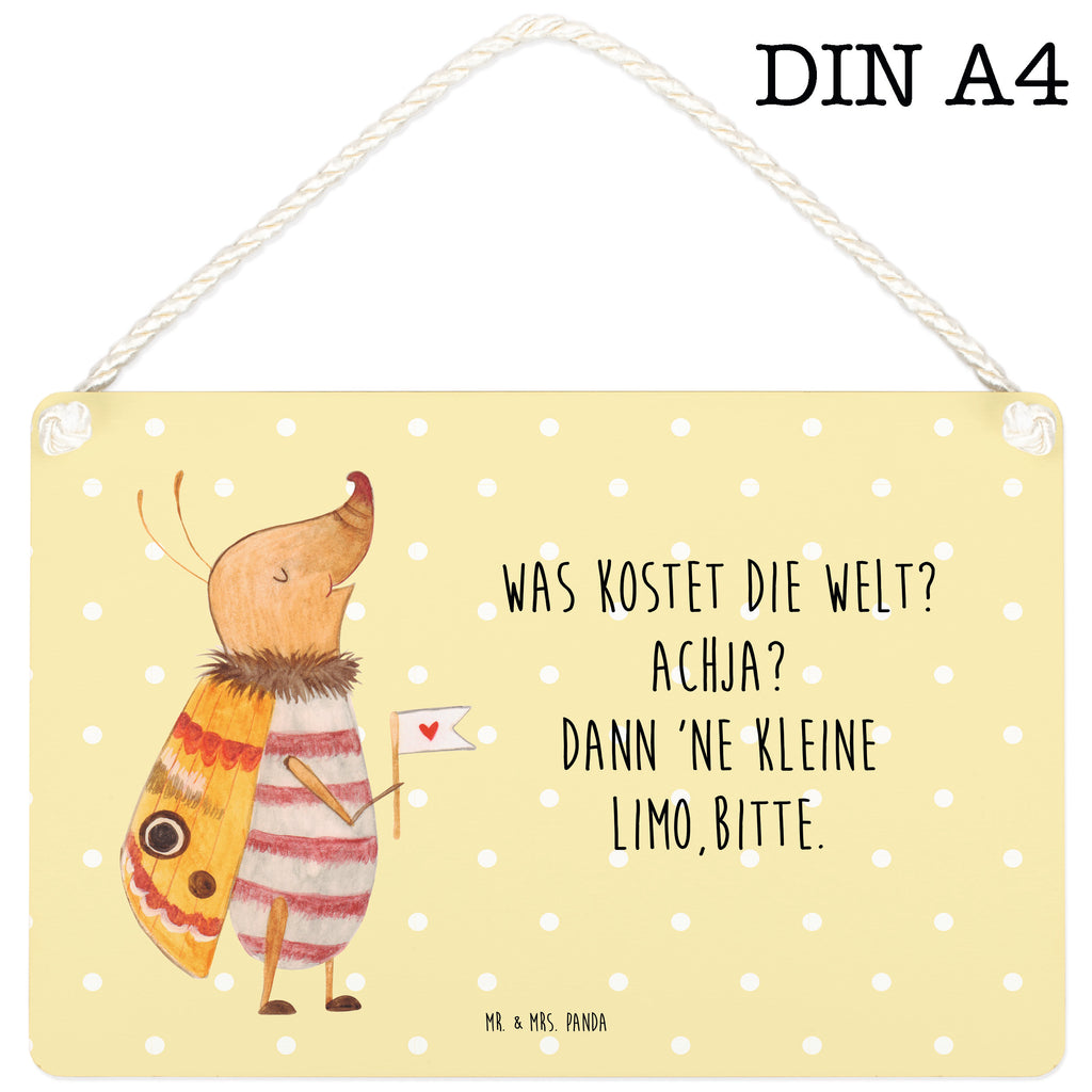 Deko Schild Nachtfalter mit Fähnchen Dekoschild, Deko Schild, Schild, Tür Schild, Türschild, Holzschild, Wandschild, Wanddeko, Tiermotive, Gute Laune, lustige Sprüche, Tiere, Nachtfalter, Käfer, Spruch lustig, Spruch witzig, süß, niedlich, Küche Deko, Was kostet die Welt