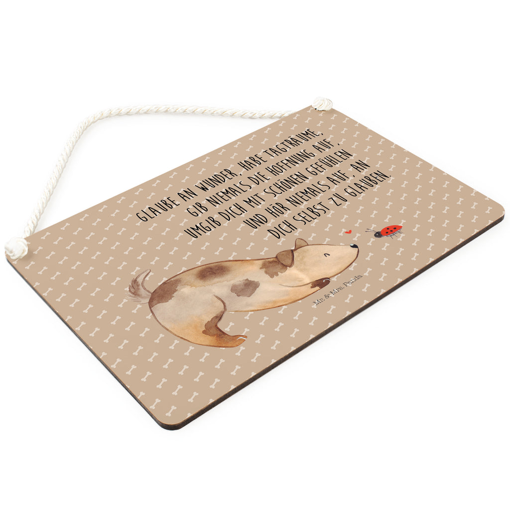Deko Schild Hund Marienkäfer Dekoschild, Deko Schild, Schild, Tür Schild, Türschild, Holzschild, Wandschild, Wanddeko, Hund, Hundemotiv, Haustier, Hunderasse, Tierliebhaber, Hundebesitzer, Sprüche, Hunde, Hundespruch, Marienkäfer, Mischling, Mischlinghund