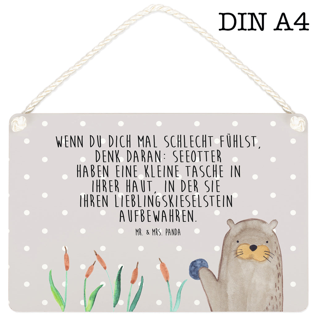 Deko Schild Otter mit Stein Dekoschild, Deko Schild, Schild, Tür Schild, Türschild, Holzschild, Wandschild, Wanddeko, Otter, Fischotter, Seeotter, Otter Seeotter See Otter