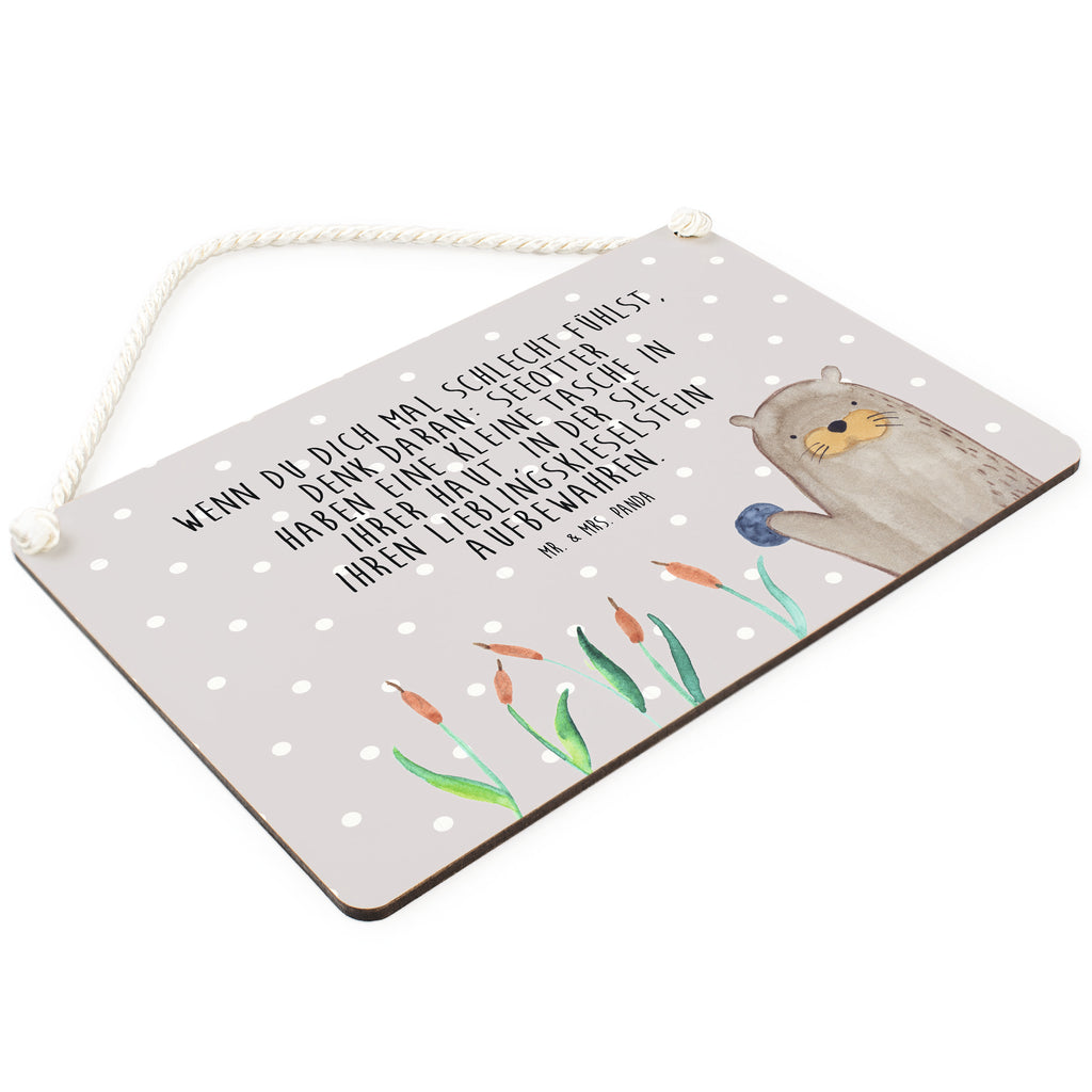 Deko Schild Otter mit Stein Dekoschild, Deko Schild, Schild, Tür Schild, Türschild, Holzschild, Wandschild, Wanddeko, Otter, Fischotter, Seeotter, Otter Seeotter See Otter