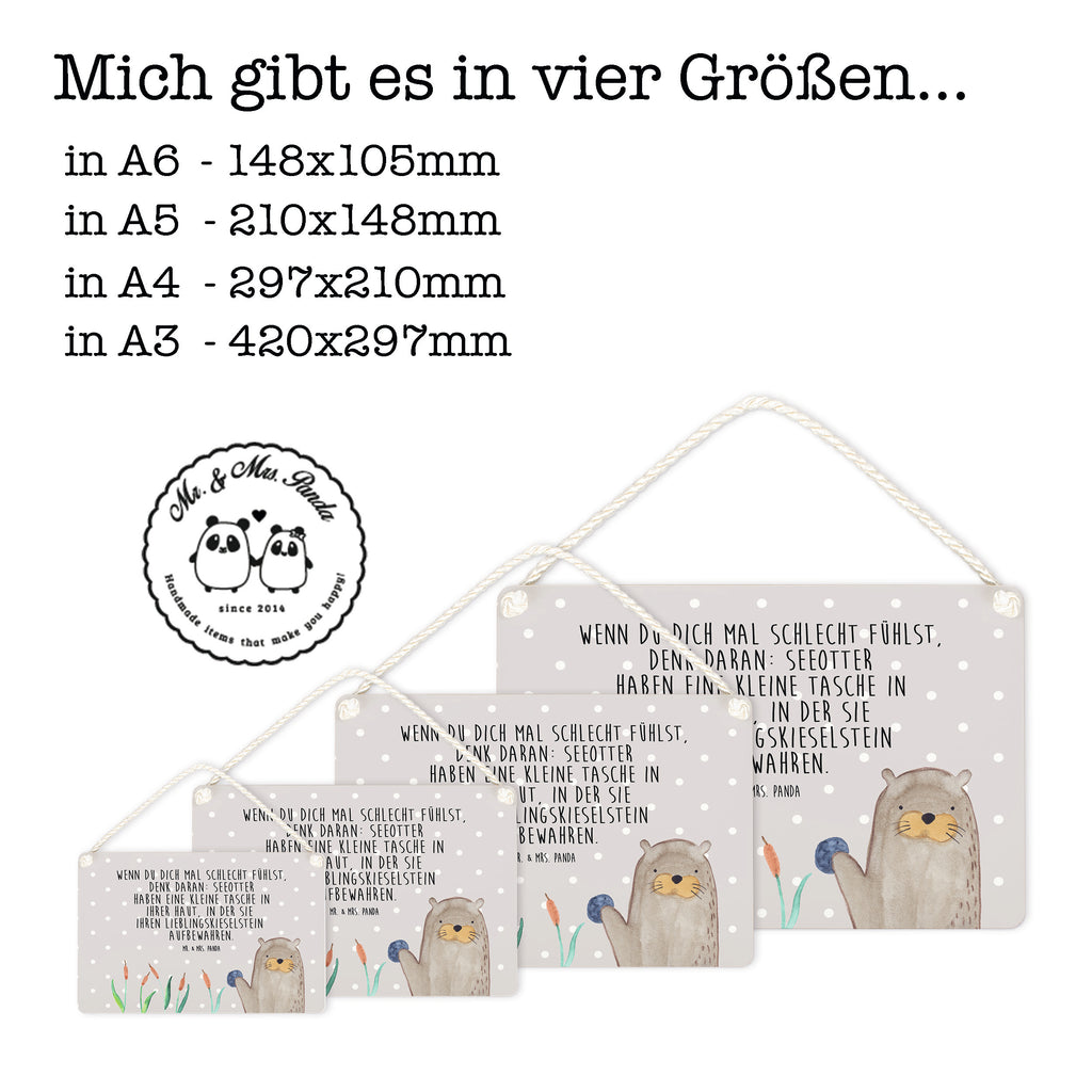 Deko Schild Otter mit Stein Dekoschild, Deko Schild, Schild, Tür Schild, Türschild, Holzschild, Wandschild, Wanddeko, Otter, Fischotter, Seeotter, Otter Seeotter See Otter