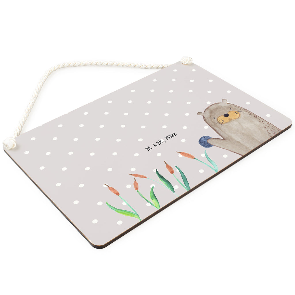 Deko Schild Otter mit Stein Dekoschild, Deko Schild, Schild, Tür Schild, Türschild, Holzschild, Wandschild, Wanddeko, Otter, Fischotter, Seeotter, Otter Seeotter See Otter