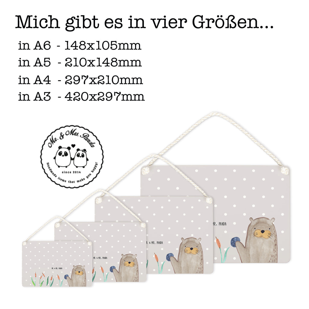 Deko Schild Otter mit Stein Dekoschild, Deko Schild, Schild, Tür Schild, Türschild, Holzschild, Wandschild, Wanddeko, Otter, Fischotter, Seeotter, Otter Seeotter See Otter