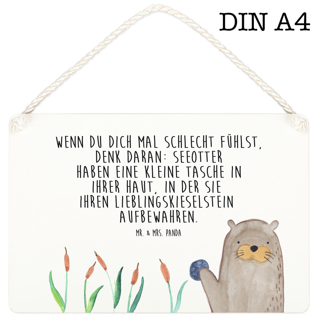 Deko Schild Otter mit Stein Dekoschild, Deko Schild, Schild, Tür Schild, Türschild, Holzschild, Wandschild, Wanddeko, Otter, Fischotter, Seeotter, Otter Seeotter See Otter