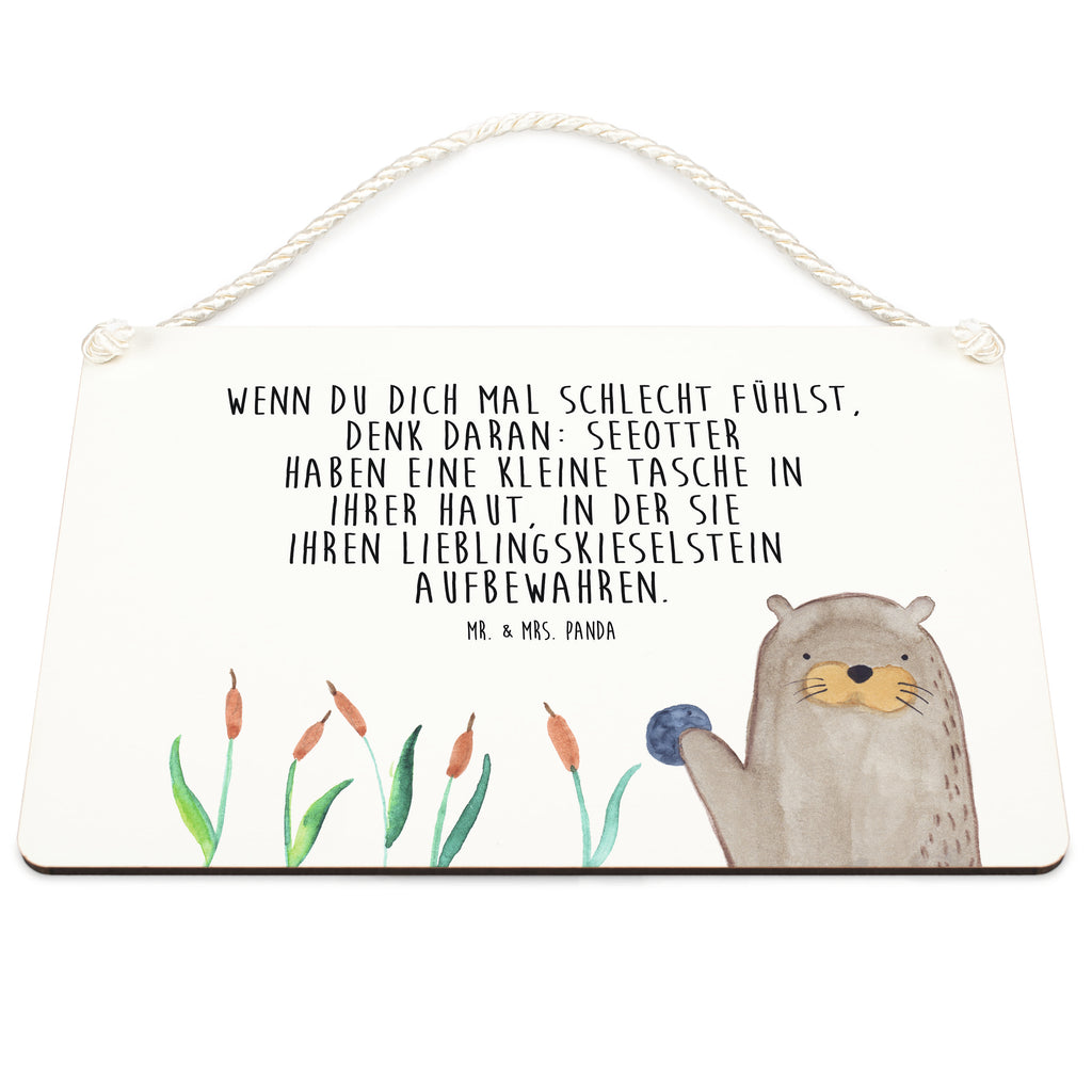 Deko Schild Otter mit Stein Dekoschild, Deko Schild, Schild, Tür Schild, Türschild, Holzschild, Wandschild, Wanddeko, Otter, Fischotter, Seeotter, Otter Seeotter See Otter