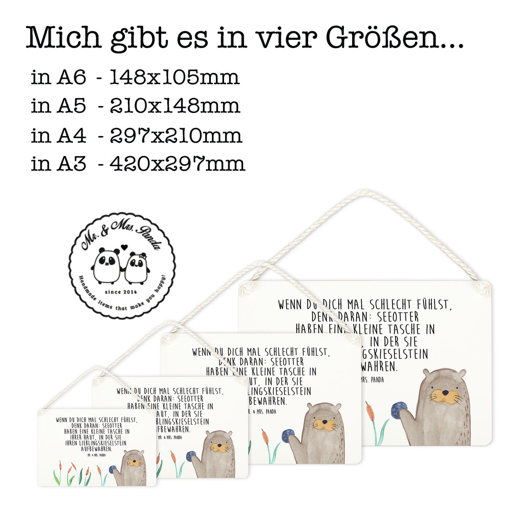 Deko Schild Otter mit Stein Dekoschild, Deko Schild, Schild, Tür Schild, Türschild, Holzschild, Wandschild, Wanddeko, Otter, Fischotter, Seeotter, Otter Seeotter See Otter