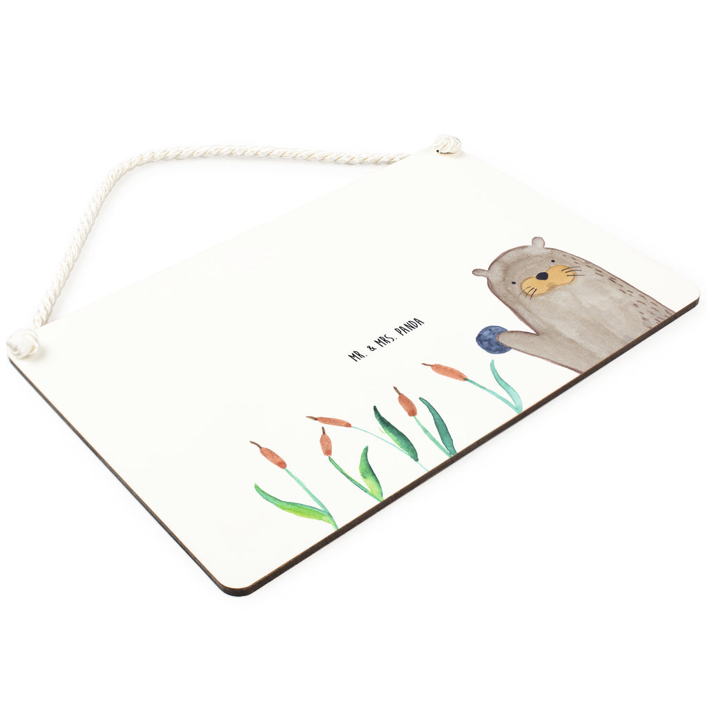 Deko Schild Otter mit Stein Dekoschild, Deko Schild, Schild, Tür Schild, Türschild, Holzschild, Wandschild, Wanddeko, Otter, Fischotter, Seeotter, Otter Seeotter See Otter