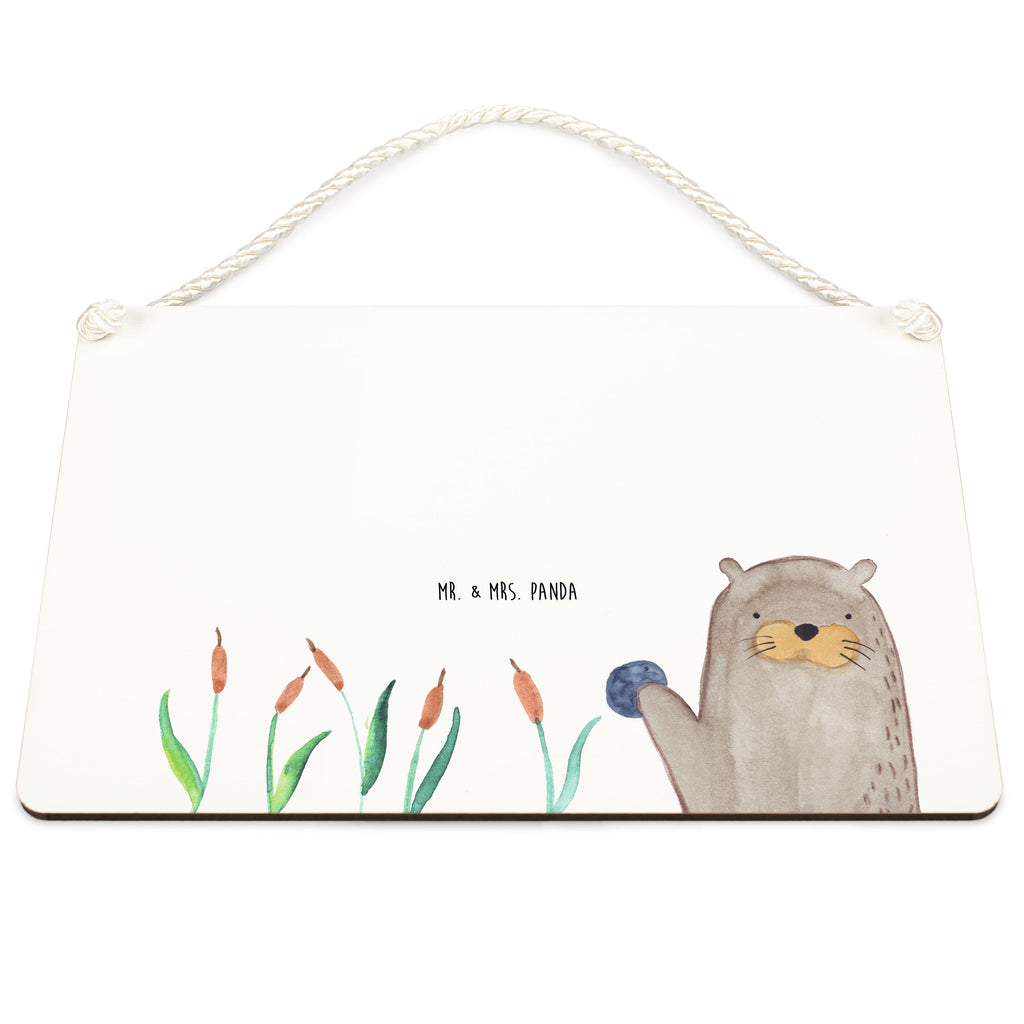 Deko Schild Otter mit Stein Dekoschild, Deko Schild, Schild, Tür Schild, Türschild, Holzschild, Wandschild, Wanddeko, Otter, Fischotter, Seeotter, Otter Seeotter See Otter