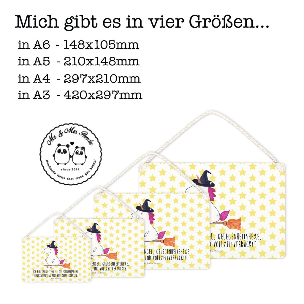Deko Schild Einhorn Hexe Dekoschild, Deko Schild, Schild, Tür Schild, Türschild, Holzschild, Wandschild, Wanddeko, Einhorn, Einhörner, Einhorn Deko, Pegasus, Unicorn, Frau, Ehefrau, Hexe, Teufel, Engel, Verrückte, Freundin, Leben, Zicke