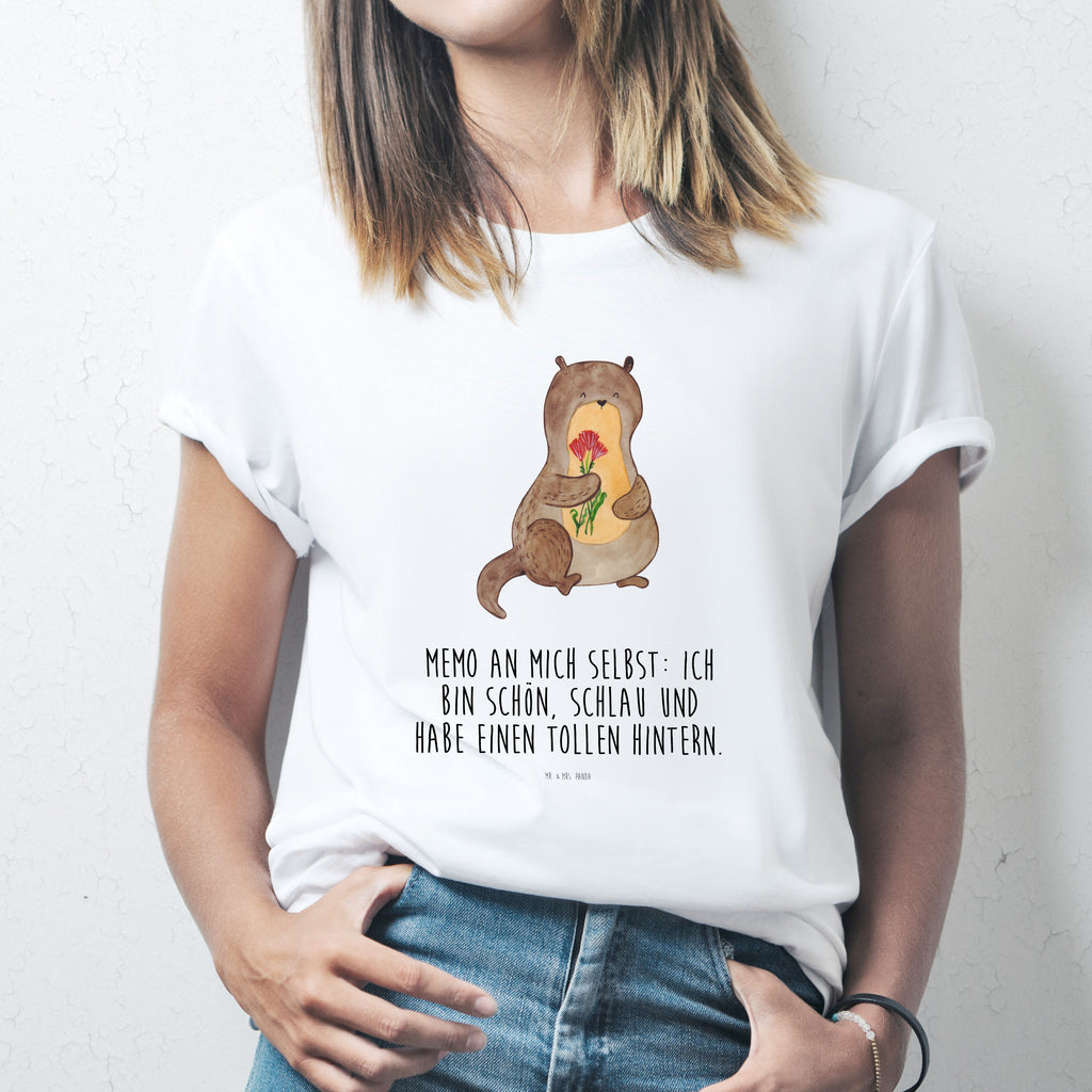 Größe S T-Shirt Otter Blumenstrauß T-Shirt, Shirt, Tshirt, Lustiges T-Shirt, T-Shirt mit Spruch, Party, Junggesellenabschied, Jubiläum, Geburstag, Herrn, Damen, Männer, Frauen, Schlafshirt, Nachthemd, Sprüche, Otter, Fischotter, Seeotter, Otter Seeotter See Otter