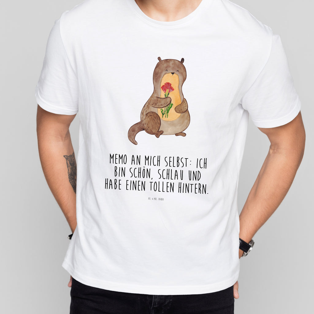 Größe S T-Shirt Otter Blumenstrauß T-Shirt, Shirt, Tshirt, Lustiges T-Shirt, T-Shirt mit Spruch, Party, Junggesellenabschied, Jubiläum, Geburstag, Herrn, Damen, Männer, Frauen, Schlafshirt, Nachthemd, Sprüche, Otter, Fischotter, Seeotter, Otter Seeotter See Otter