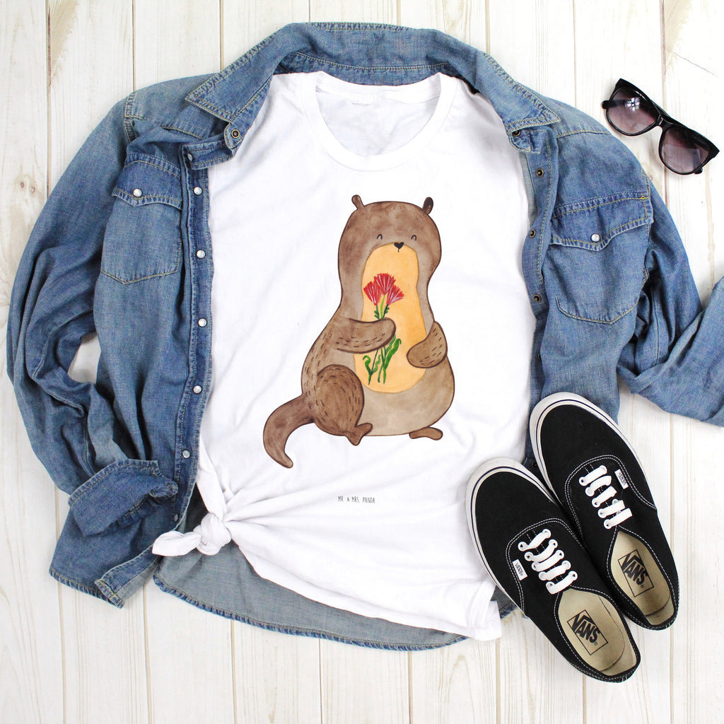 Größe S T-Shirt Otter Blumenstrauß T-Shirt, Shirt, Tshirt, Lustiges T-Shirt, T-Shirt mit Spruch, Party, Junggesellenabschied, Jubiläum, Geburstag, Herrn, Damen, Männer, Frauen, Schlafshirt, Nachthemd, Sprüche, Otter, Fischotter, Seeotter, Otter Seeotter See Otter