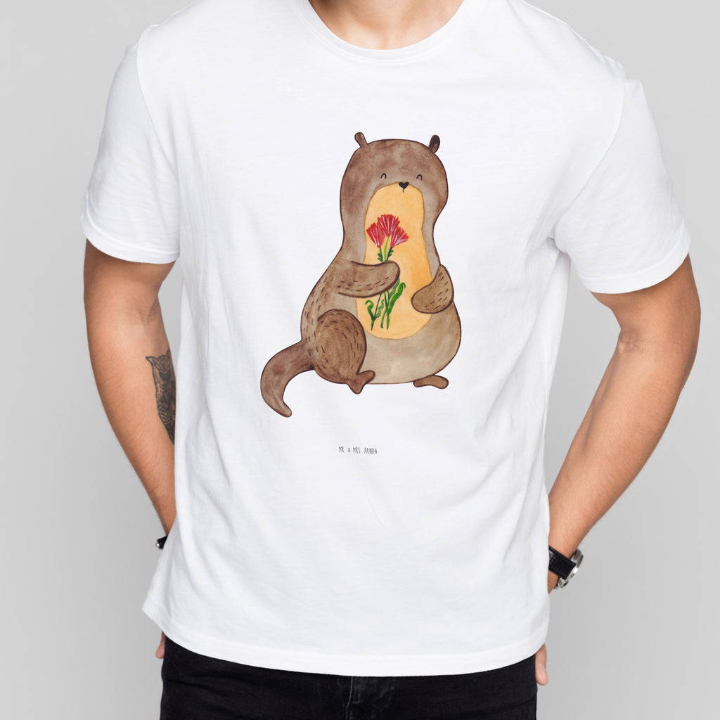 Größe S T-Shirt Otter Blumenstrauß T-Shirt, Shirt, Tshirt, Lustiges T-Shirt, T-Shirt mit Spruch, Party, Junggesellenabschied, Jubiläum, Geburstag, Herrn, Damen, Männer, Frauen, Schlafshirt, Nachthemd, Sprüche, Otter, Fischotter, Seeotter, Otter Seeotter See Otter