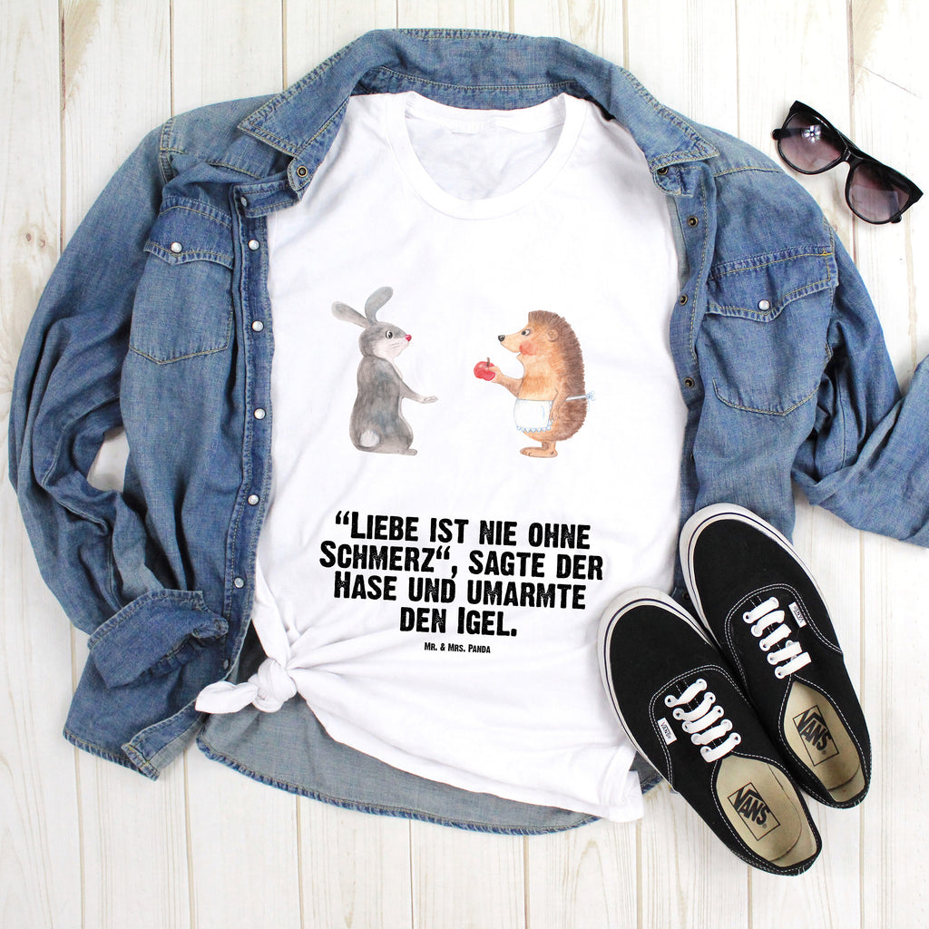 Größe S T-Shirt Liebe ist nie ohne Schmerz T-Shirt, Shirt, Tshirt, Lustiges T-Shirt, T-Shirt mit Spruch, Party, Junggesellenabschied, Jubiläum, Geburstag, Herrn, Damen, Männer, Frauen, Schlafshirt, Nachthemd, Sprüche, Tiermotive, Gute Laune, lustige Sprüche, Tiere, Igel und Hase, Igel, Hase, Liebe Spruch, Liebeskummer Geschenk, Herzschmerz, Trösten, Trennungsschmerz, Spruch romantisch